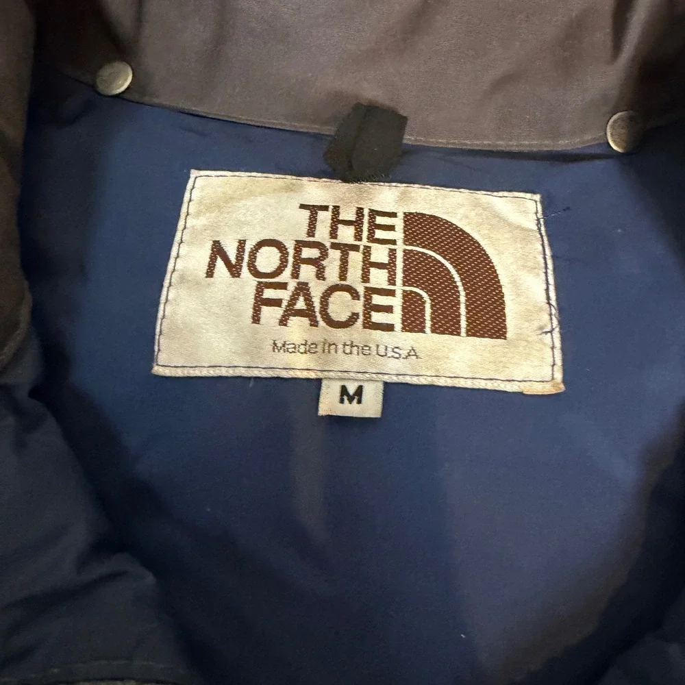 70s 80s Vintage The North Face Brown Goose Down Puffer Jacket USA Mens Medium